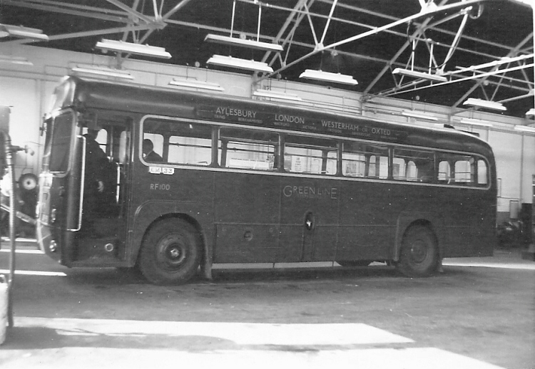 RF 100 inside Chelsham Bus Garage